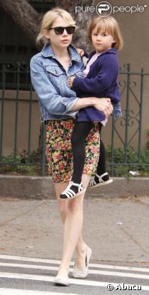 Michelle Williams et sa petite Matilda, le 16 mai 2009
