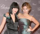 Cécile Togni et Vahina Giocante lors de la remise du trophée Chopard à l\'Hôtel Martinez à Cannes le 18 mai 2009
