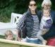 Mary de Danemark emmène ses enfants Christian et Isabella se promener au jumping de Wiegaarden