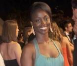 Aïssa Maïga hier soir à Cannes, superbe dans sa robe bleue