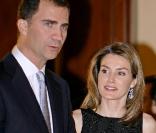 Letizia et Felipe trop glamour en février 2009 lors d'un dîner mondain 