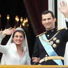 Letizia et Felipe le jour de leur mariage le 22 mai 2004<br />