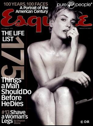 Sharon Stone en couverture du magazine Esquire 