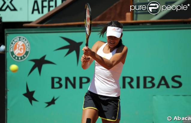 Ana Ivanovic à l'entraînement avant le début de Roland-Garros