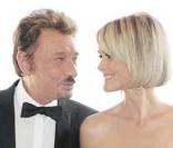 Johnny Hallyday et son épouse Laeticia posent tranquillement dans l'hôtel Majestic à Cannes, avant la frénésie des photographes sur le tapis rouge 