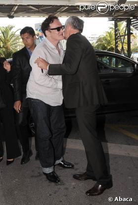 Quentin Tarantino à l'aéroport de Nice, après le Festival de Cannes, le 25 mai 2009