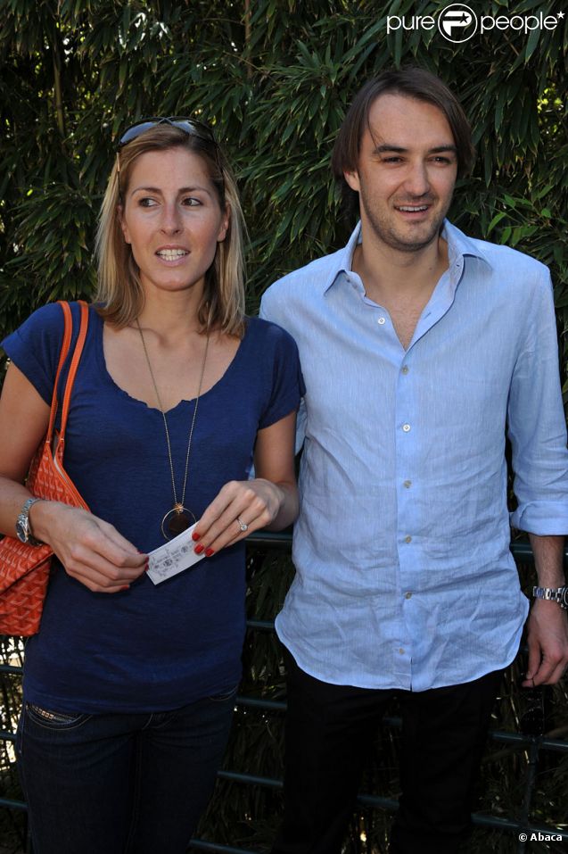 Cyril Lignac et une amie à Roland Garros le 30 mai 2009