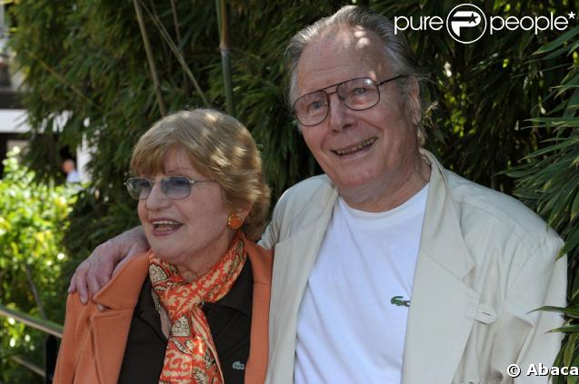 Jean Piat et sa femme à Roland Garros le 30 mai 2009