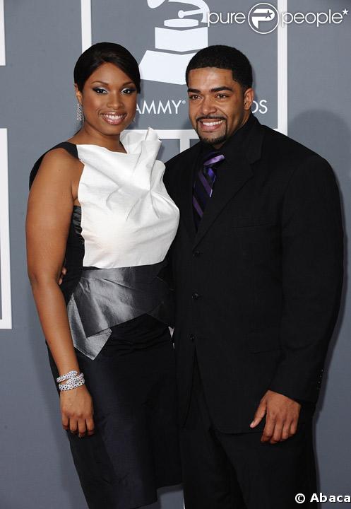 Jennifer Hudson et son fiancé David Otunga en février 2009 