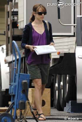 Rachel McAdams sur le tournage du film Morning glory le 3 juin 2009 à New York