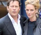 Uma Thurman et son fiancé Arpad Busson  