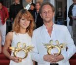 Emilie Dequenne et Benoît Poelvoorde à la cérémonie de clôture du 23 e Festival du film romantique de Cabourg