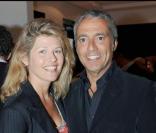 Linda Lacoste et son époux à l'inauguration de la boutique Bismut & Bismut. 15/06/09