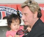 Johnny Hallyday et Joy au match de foot caritatif