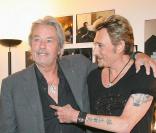 Johnny Hallyday et Alain Delon au Stade de France