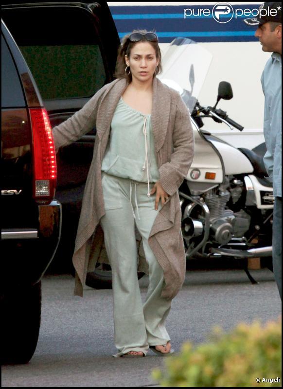 Jennifer Lopez sur le tournage du Plan B à Los Angeles le 17 juin 2009