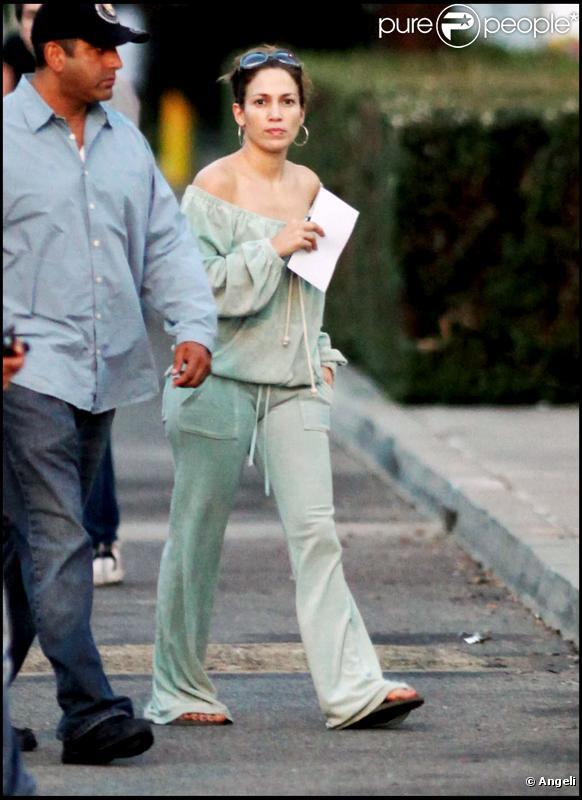 Jennifer Lopez sur le tournage du Plan B à Los Angeles le 17 juin 2009