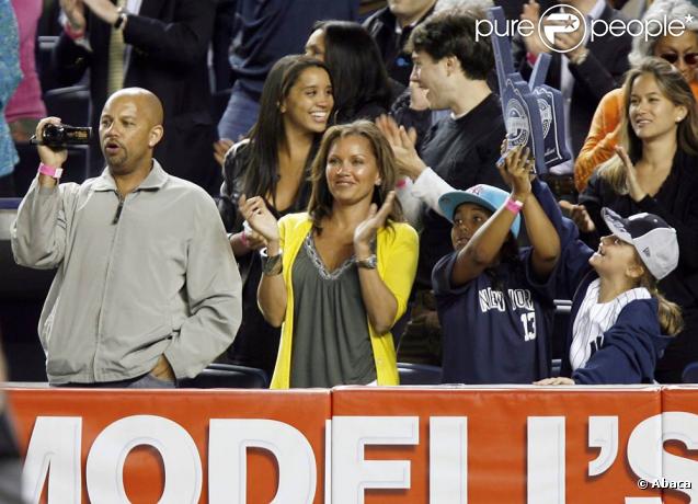 Vanessa Williams et ses filles Devin et Sasha au Yankees Stadium