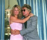 Rachel Hunter et Rod Stewart 