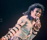 Michael Jackson en concert à Londres en 1988. 
