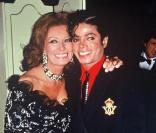 Michael Jackson et Sophia Loren en 1987. 