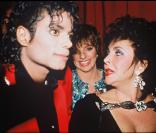 Liza Minnelli avec Michael Jackson et Liz Taylor en 1988