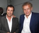 François-Xavier Demaison, Charles Berling, Bernard Montiel et PPDA au défilé Cerruti. 26/06/09
