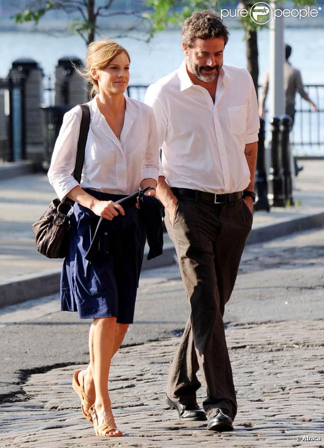Hilary Swank et Jeffrey Dean Morgan sur le tournage de 