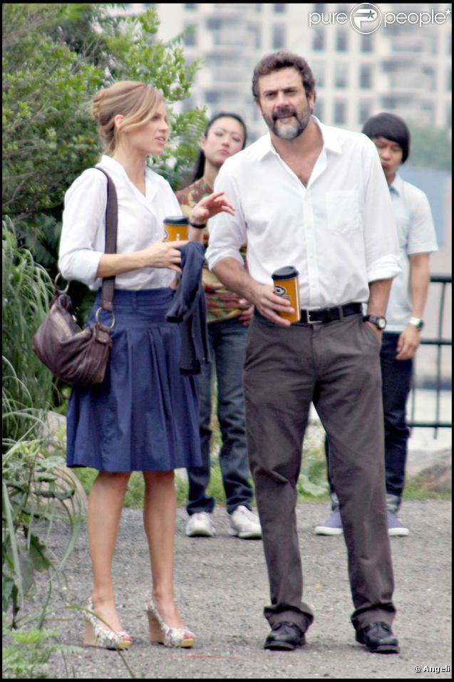 Hilary Swank et Jeffrey Dean Morgan sur le tournage de 