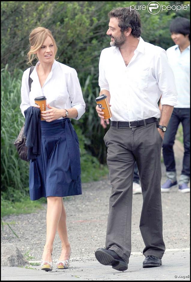 Hilary Swank et Jeffrey Dean Morgan sur le tournage de 