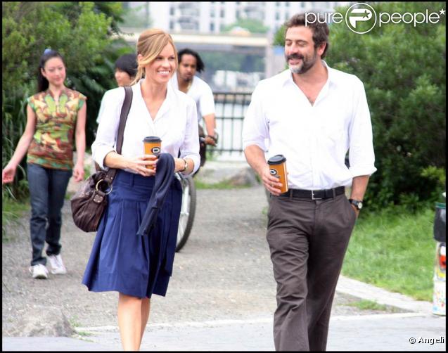 Hilary Swank et Jeffrey Dean Morgan sur le tournage de 