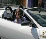 Jay Kay à Londres avec sa nouvelle Ferrari, le 1er juillet 2009