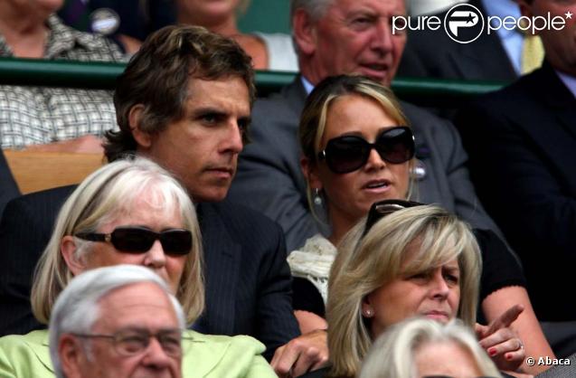 Ben Stiller et sa femme ont assisté à la victoire de Serena Williams au tournoi de Wimbledon face à sa soeur Venus.
