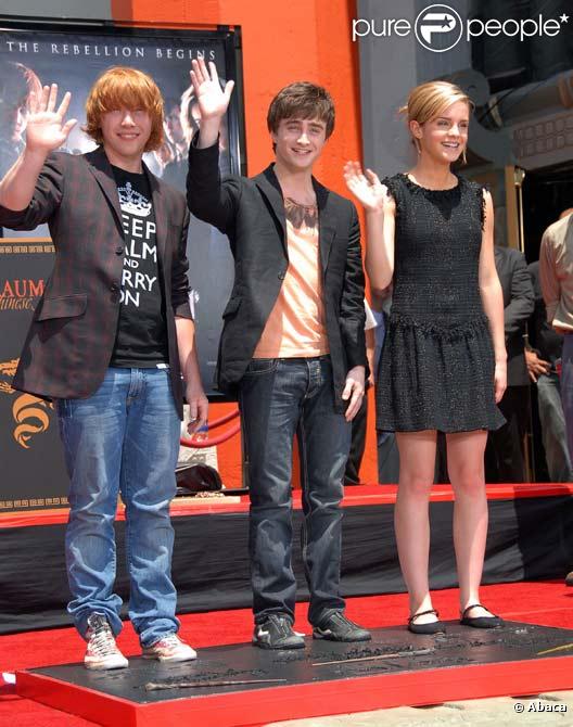 Rupert Grint Daniel Radcliffe et Emma Watson l'avant premiere d'Harry