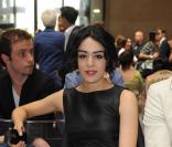 Sofia Essaïdi au Palais de la découverte pour le défilé Stéphane Rolland ce matin à Paris