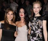 Elsa Pataky, Megan Fox et Cate Blanchett au défilé Giorgio Armani lors de la Fashion Week parisienne, le 7 juillet 2009