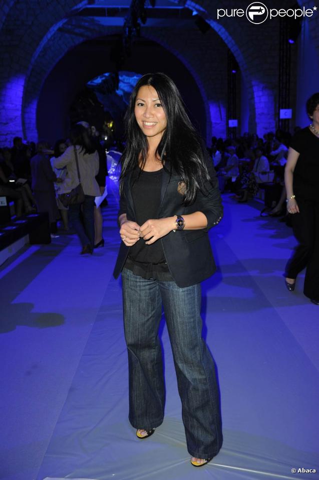 Anggun au défilé Basil Soda  lors de la Fashion Week parisienne, le 7 juillet 2009