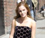 Emma Watson arrive dans les studios du Late Show with David Letterman le 8 juillet 2009 à New York