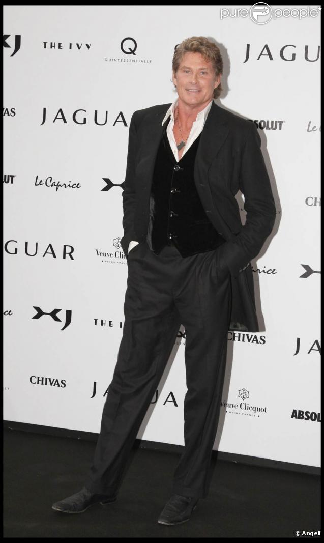 Présentation de la Jaguar XJ 2010 à Londres : David Hasselhoff 
