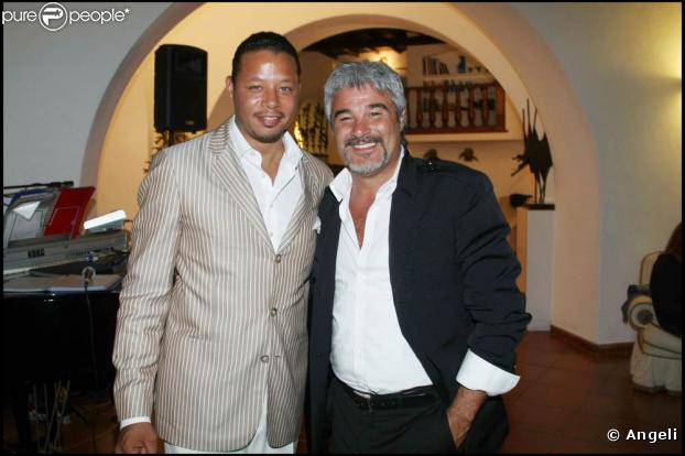 Terrence Howard et Pino Insegno, lors du 7e Festival Global d'Ischia, en Italie, le 13 juillet 2009 !