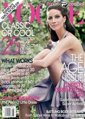 Christy Turlington en couverture de Vogue, août 2009 