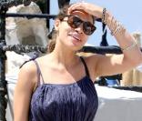 Rosario Dawson quitte le 7e Festival Global sur l'île d'Ischia, en Italie, le 16 juillet 2009 !