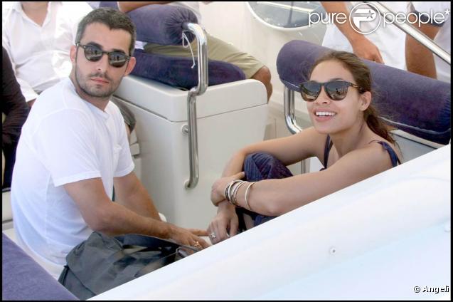 Rosario Dawson et son chéri, le DJ français Mathieu Schreyer, quittent le 7e Festival Global sur l'île d'Ischia, en Italie, le 16 juillet 2009 !