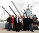 Dennis Quaid, Karolina Kurkova, Stephen Sommers, Channing Tatum, Sienna Miller, Rachel Nichols, Marlon Wayans et Adewale Akinnuoye-Agbaje lors du photocall de G.I. Joe : Le réveil du Cobra à Londres le 22 juillet 2009