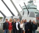 Dennis Quaid, Karolina Kurkova, Stephen Sommers, Channing Tatum, Sienna Miller, Rachel Nichols, Marlon Wayans et Adewale Akinnuoye-Agbaje lors du photocall de G.I. Joe : Le réveil du Cobra à Londres le 22 juillet 2009