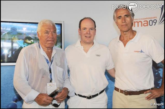 Charlene Wittstock et le prince Albert de Monaco à Rome pour les championnats de natation le 26 juillet 2009