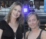 Anna Falchi et Giorgia Meloni à Rome pour les championnats de natation le 26 juillet 2009