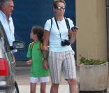 Elena d'Espagne en vacances à Majorque avec sa fille Victoria (juillet 2009)