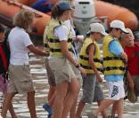 Cristina et Elena d'Espagne en vacances à Majorque avec leurs enfants (juillet 2009)