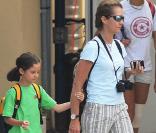Elena d'Espagne en vacances à Majorque avec sa fille Victoria (juillet 2009)